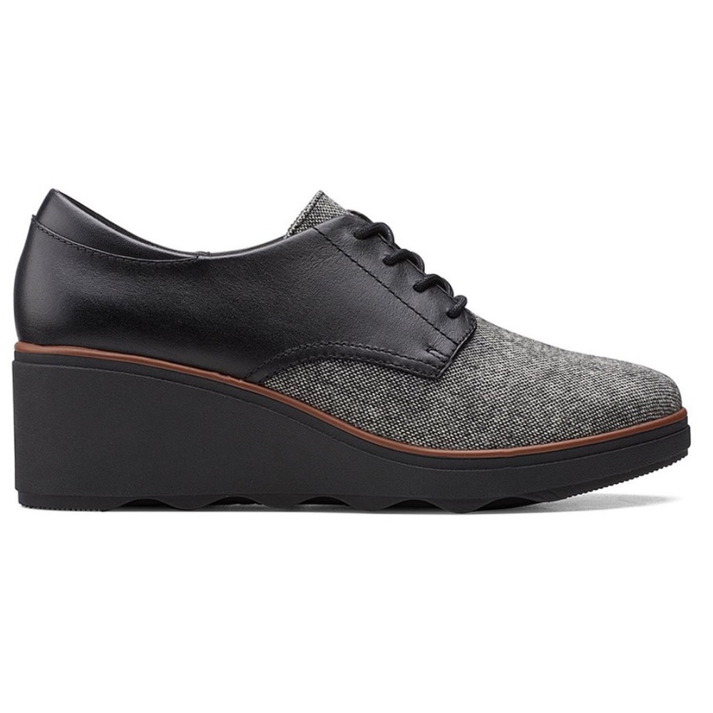 Black Tweed Wedges by Clark’s size 8.5 M BNWT